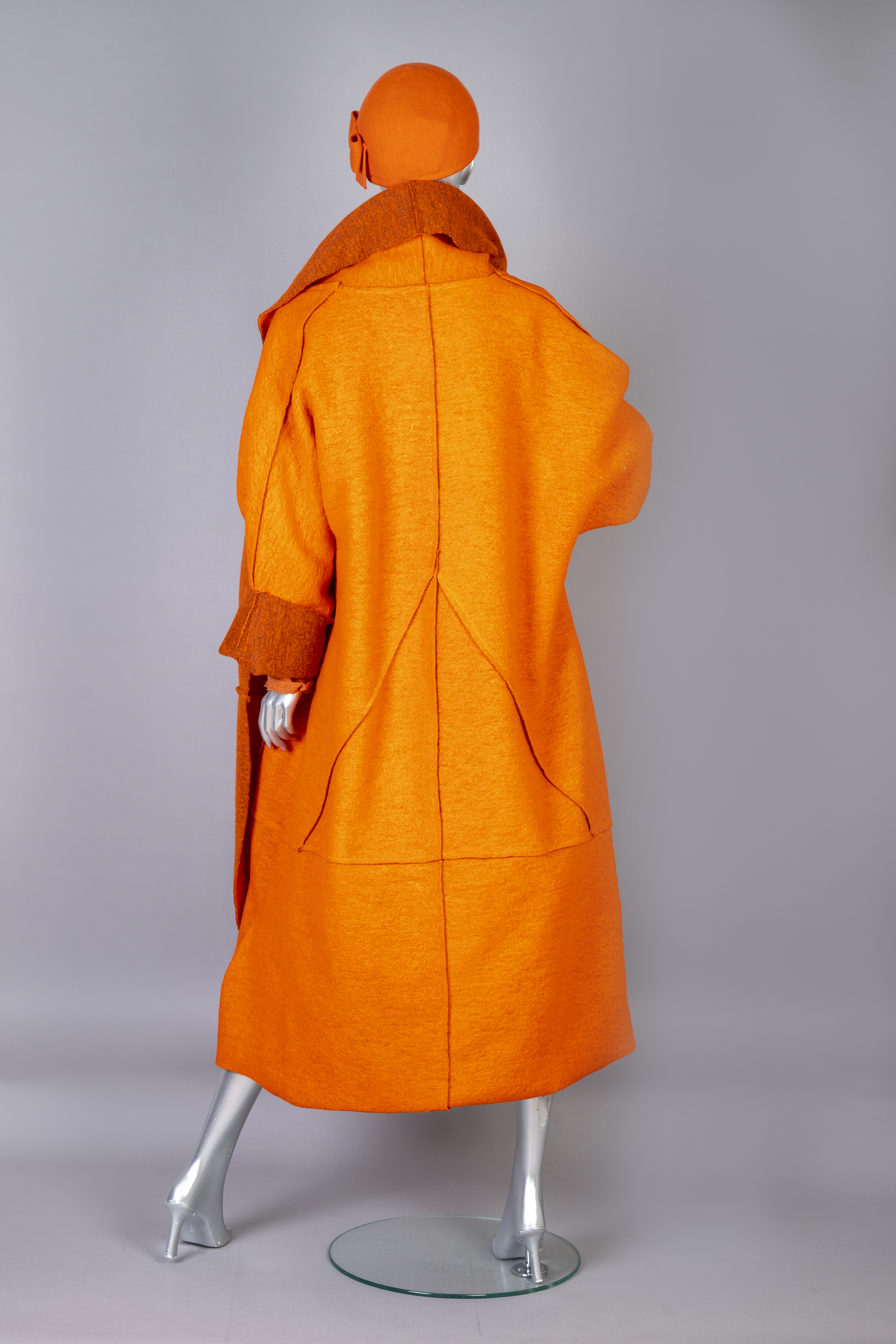 orange oversized coat